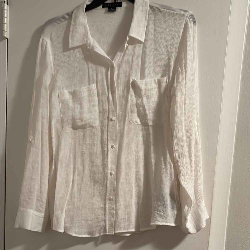 White Button-Up Blouse